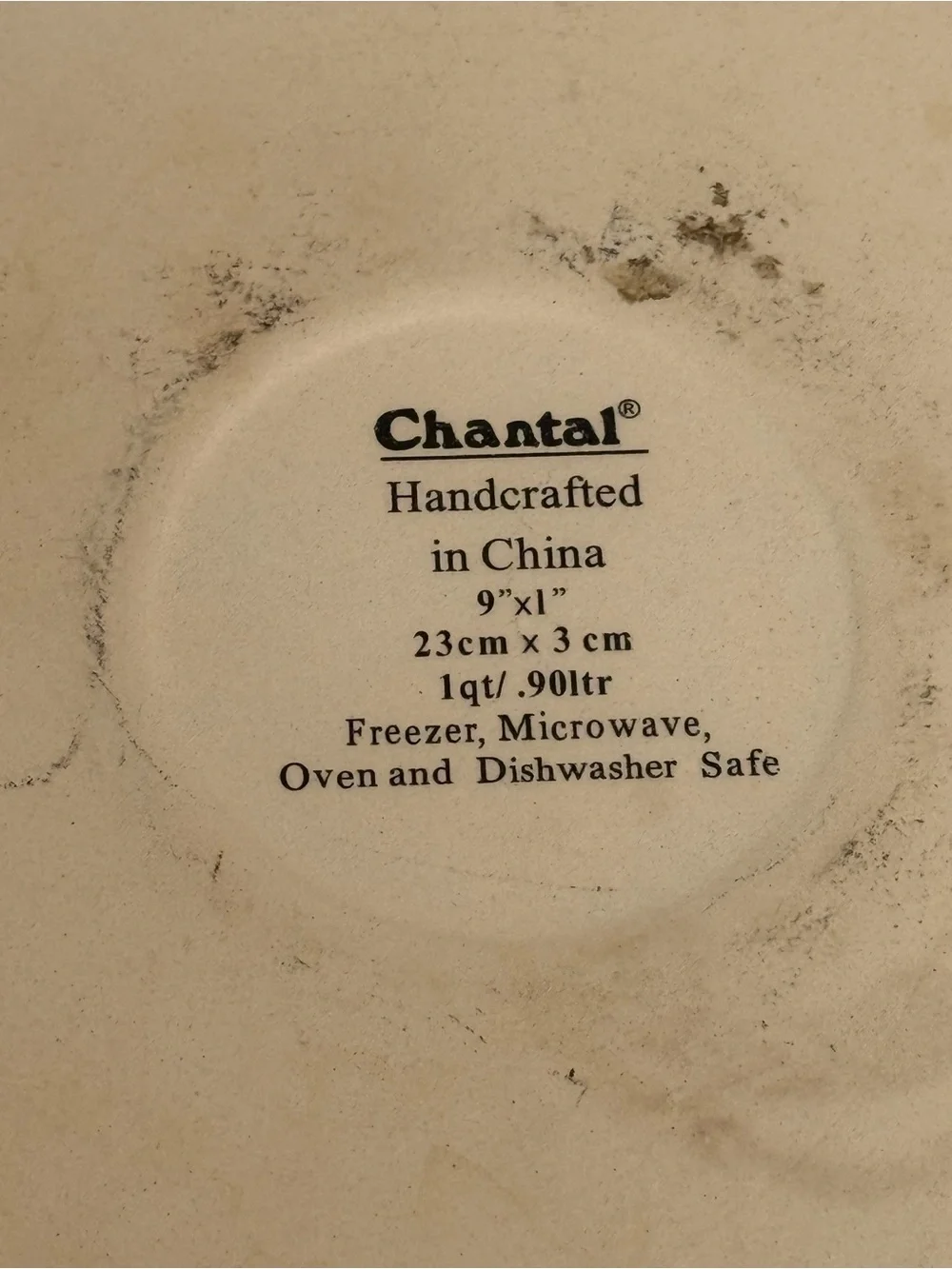 Chantal handcrafted scalloped